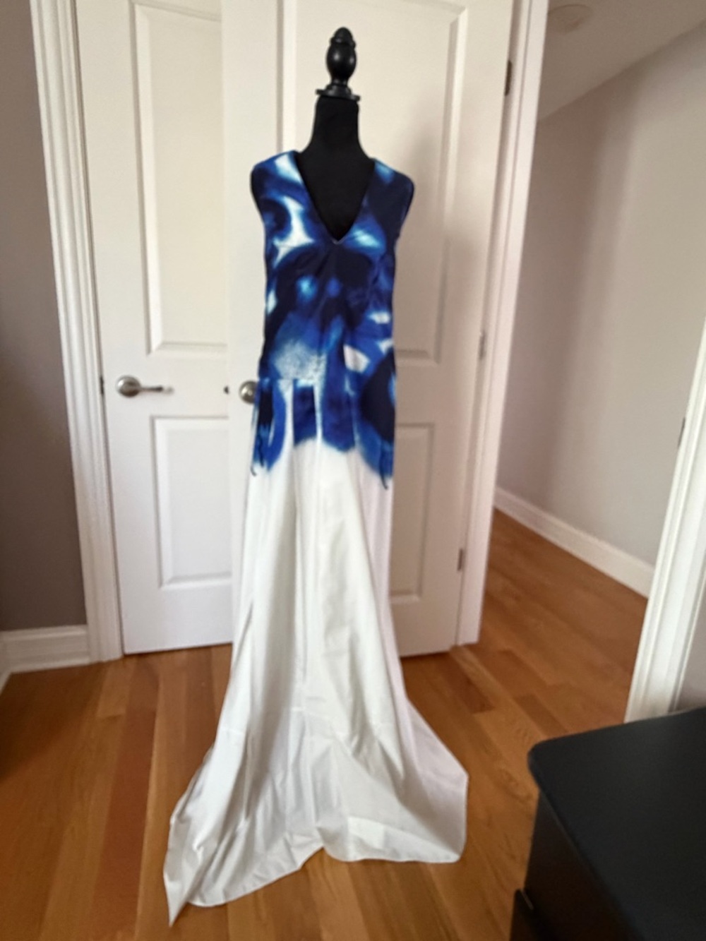 Viktor & Rolf Blue and White Maxi Dress